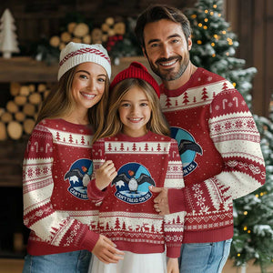 Can Not Tread On Us Ugly Christmas Sweater Common Loon No Ice Please TS12 Red Beige Print Your Wear