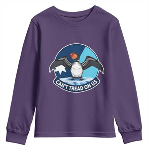 Can Not Tread On Us Youth Sweatshirt Common Loon No Ice Please TS12 Purple Print Your Wear