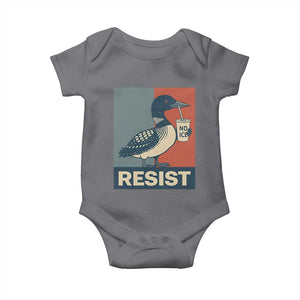 Funny Minnesota Common Loon Baby Onesie No Ice Please TS12 Charcoal Print Your Wear