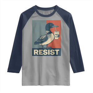 Funny Minnesota Common Loon Raglan Shirt No Ice Please TS12 Sport Gray Navy Print Your Wear