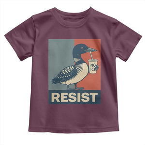 Funny Minnesota Common Loon Toddler T Shirt No Ice Please TS12 Maroon Print Your Wear
