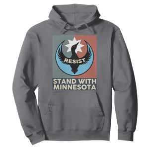 Stand With Minnesota Hoodie Common Loon Pride Support TS12 Charcoal Print Your Wear