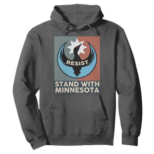 Stand With Minnesota Hoodie Common Loon Pride Support TS12 Dark Heather Print Your Wear