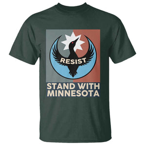 Stand With Minnesota T Shirt Common Loon Pride Support TS12 Dark Forest Green Print Your Wear