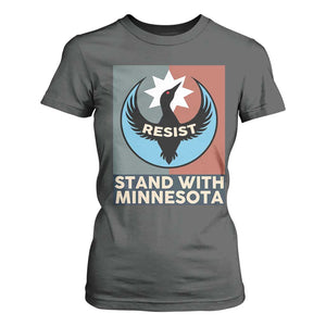 Stand With Minnesota T Shirt For Women Common Loon Pride Support TS12 Dark Heather Print Your Wear