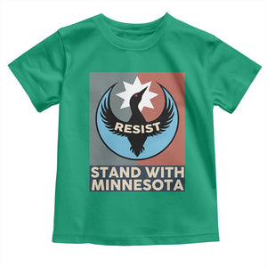 Stand With Minnesota Toddler T Shirt Common Loon Pride Support TS12 Irish Green Print Your Wear