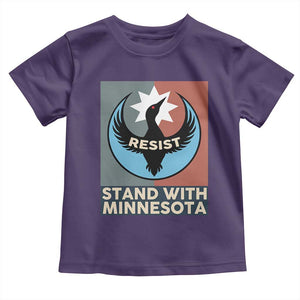 Stand With Minnesota Toddler T Shirt Common Loon Pride Support TS12 Purple Print Your Wear