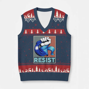 Minnesota Resist Ice Out V-Neck Knit Sweater Vest MM Support Gift TS12 Navy Red Print Your Wear