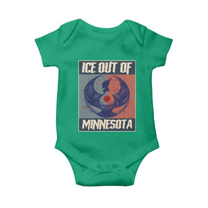Ice Out Of Minnesota Baby Onesie Social Justice Solidarity TS12 Irish Green Print Your Wear