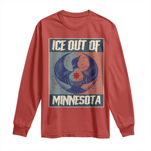 Ice Out Of Minnesota Long Sleeve Shirt Social Justice Solidarity TS12 Red Print Your Wear
