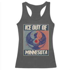 Ice Out Of Minnesota Racerback Tank Top Social Justice Solidarity TS12 Dark Heather Print Your Wear
