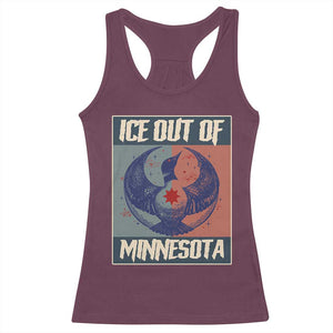 Ice Out Of Minnesota Racerback Tank Top Social Justice Solidarity TS12 Maroon Print Your Wear