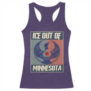 Ice Out Of Minnesota Racerback Tank Top Social Justice Solidarity TS12 Purple Print Your Wear