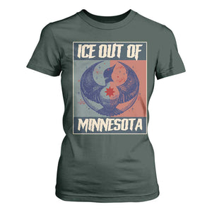 Ice Out Of Minnesota T Shirt For Women Social Justice Solidarity TS12 Dark Forest Green Print Your Wear