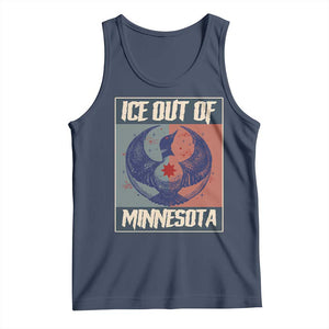 Ice Out Of Minnesota Tank Top Social Justice Solidarity TS12 Navy Print Your Wear