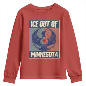 Ice Out Of Minnesota Youth Sweatshirt Social Justice Solidarity TS12 Red Print Your Wear