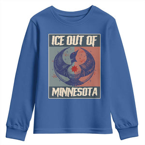 Ice Out Of Minnesota Youth Sweatshirt Social Justice Solidarity TS12 Royal Blue Print Your Wear