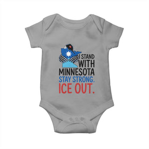 Minnesota Pride Common Loon Baby Onesie Stand With Minnesota Ice Out TS12 Sport Gray Print Your Wear
