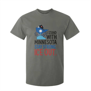 Minnesota Pride Common Loon T Shirt For Kid Stand With Minnesota Ice Out TS12 Military Green Print Your Wear