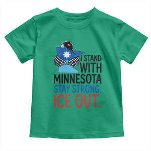 Minnesota Pride Common Loon Toddler T Shirt Stand With Minnesota Ice Out TS12 Irish Green Print Your Wear