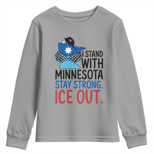 Minnesota Pride Common Loon Youth Sweatshirt Stand With Minnesota Ice Out TS12 Sport Gray Print Your Wear
