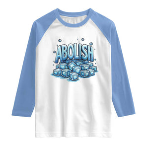 Abolish Ice Raglan Shirt Minnesota Resistance Protest TS12 White Carolina Blue Print Your Wear