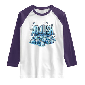 Abolish Ice Raglan Shirt Minnesota Resistance Protest TS12 White Purple Print Your Wear