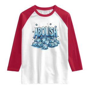 Abolish Ice Raglan Shirt Minnesota Resistance Protest TS12 White Red Print Your Wear