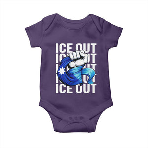 Minnesota Ice Out Baby Onesie Anti Ice Movement Protest TS12 Purple Print Your Wear