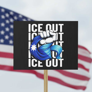 Minnesota Ice Out Protest Sign Anti Ice Movement Protest TS12 Horizontal 18" × 24" Black Print Your Wear
