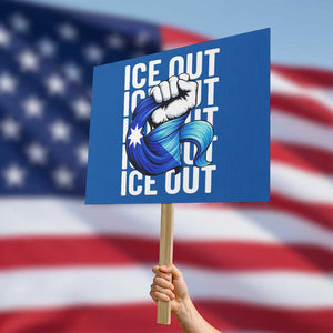 Minnesota Ice Out Protest Sign Anti Ice Movement Protest TS12 Horizontal 18" × 24" Blue Print Your Wear