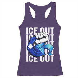 Minnesota Ice Out Racerback Tank Top Anti Ice Movement Protest TS12 Purple Print Your Wear