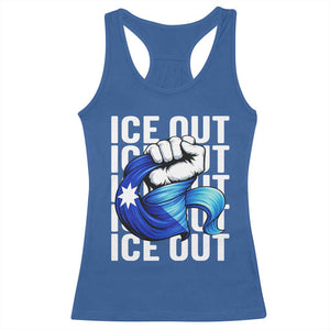 Minnesota Ice Out Racerback Tank Top Anti Ice Movement Protest TS12 Royal Blue Print Your Wear