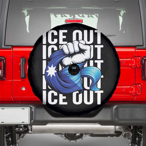 Minnesota Ice Out Spare Tire Cover Anti Ice Movement Protest TS12 Black Print Your Wear