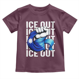 Minnesota Ice Out Toddler T Shirt Anti Ice Movement Protest TS12 Maroon Print Your Wear
