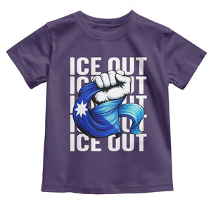 Minnesota Ice Out Toddler T Shirt Anti Ice Movement Protest TS12 Purple Print Your Wear