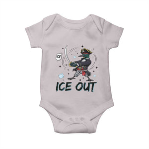 Funny Pirate Common Loon Minnesota Defends Abolish Ice Baby Onesie TS12 Ice Gray Print Your Wear