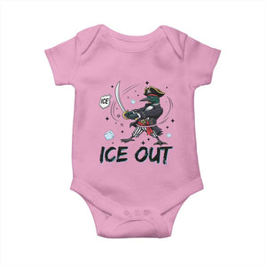 Funny Pirate Common Loon Minnesota Defends Abolish Ice Baby Onesie TS12 Light Pink Print Your Wear