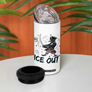 Funny Pirate Common Loon Minnesota Defends Abolish Ice 4 in 1 Can Cooler Tumbler TS12 Print Your Wear