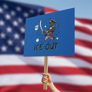 Funny Pirate Common Loon Minnesota Defends Abolish Ice Protest Sign TS12 Horizontal 18" × 24" Blue Print Your Wear