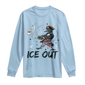 Funny Pirate Common Loon Minnesota Defends Abolish Ice Long Sleeve Shirt TS12 Light Blue Print Your Wear