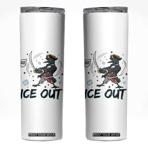 Funny Pirate Common Loon Minnesota Defends Abolish Ice Skinny Tumbler TS12 White Print Your Wear