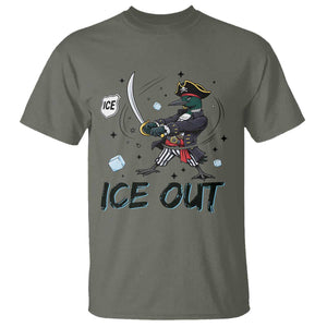 Funny Pirate Common Loon Minnesota Defends Abolish Ice T Shirt TS12 Military Green Print Your Wear