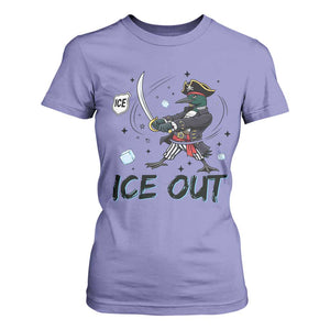 Funny Pirate Common Loon Minnesota Defends Abolish Ice T Shirt For Women TS12 Violet Print Your Wear