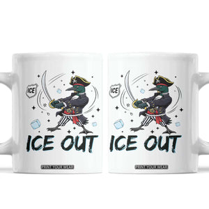 Funny Pirate Common Loon Minnesota Defends Abolish Ice Coffee Mug TS12 White Print Your Wear