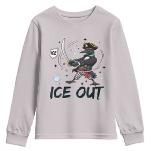 Funny Pirate Common Loon Minnesota Defends Abolish Ice Youth Sweatshirt TS12 Ice Gray Print Your Wear