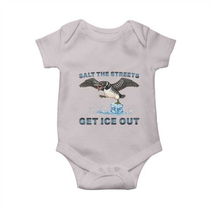 Minnesota Loon Salt The Streets Get Ice Out Baby Onesie TS12 Ice Gray Print Your Wear