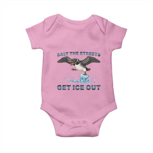 Minnesota Loon Salt The Streets Get Ice Out Baby Onesie TS12 Light Pink Print Your Wear
