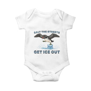 Minnesota Loon Salt The Streets Get Ice Out Baby Onesie TS12 White Print Your Wear
