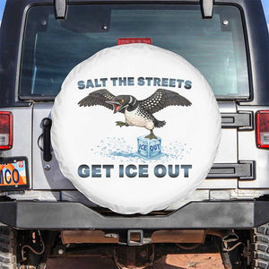 Minnesota Loon Salt The Streets Get Ice Out Spare Tire Cover TS12 No hole White Print Your Wear